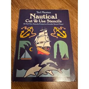 Nautical Cut and Use Stencils 92 Full-Size Durable Stencil Paper Ted Menten